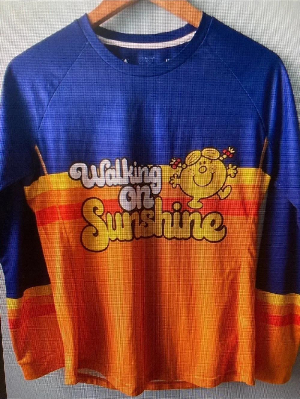Walking on Sunshine Kids Long-Sleeve Tee - Blue & Orange